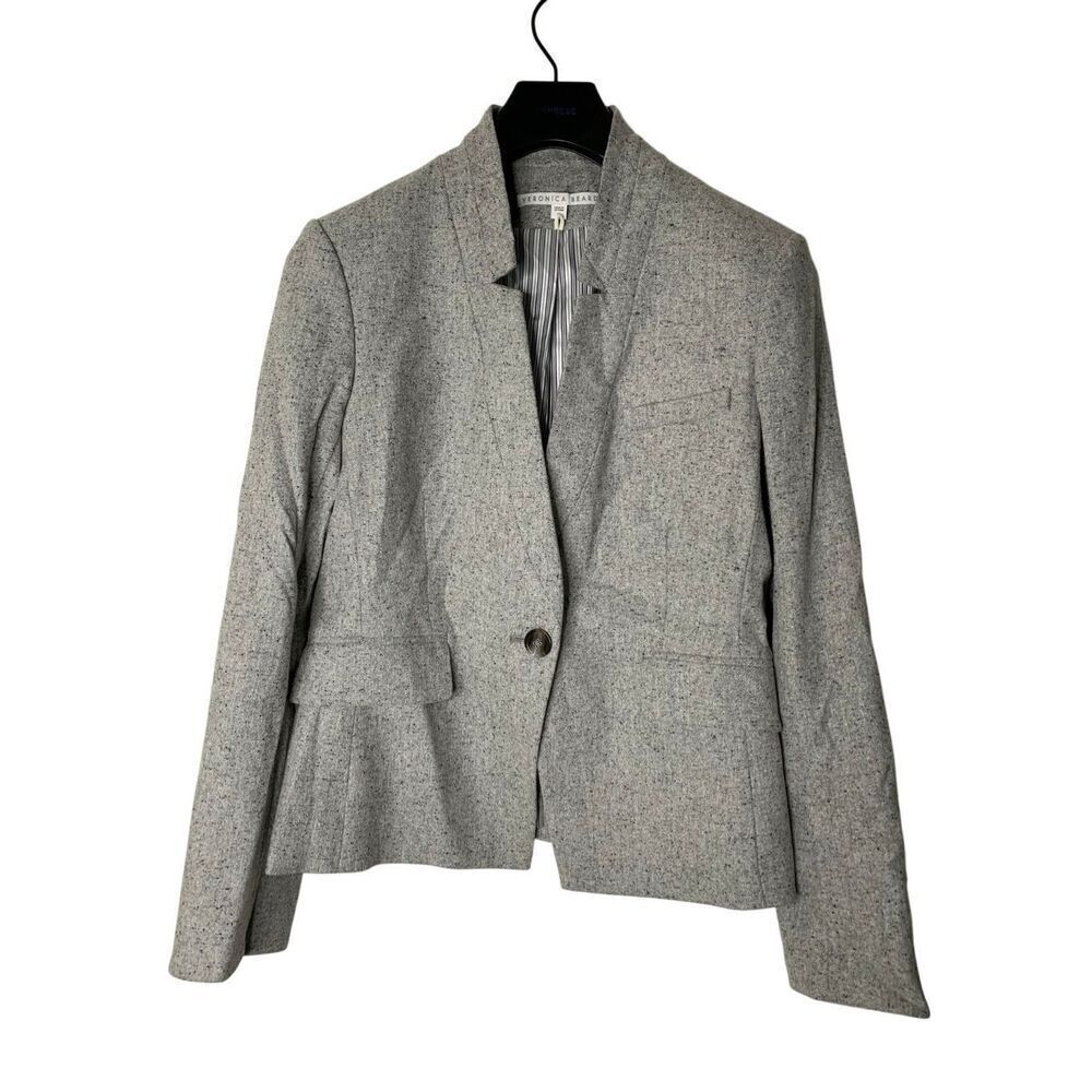 Veronica Beard Farley jacket marled gray blazer women's size 10 - Picture 3 of 6